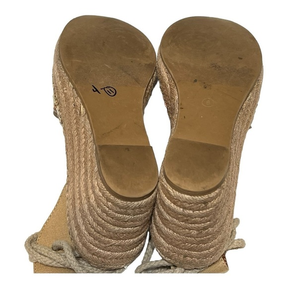 Dolce by Mojo Moxy Embroidered Platform Wedged Lace-Up Espadrille 8M Boho Hippie - Picture 7 of 8